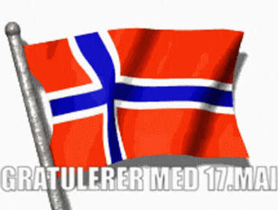Norwegian Flag Waving Gratulerer Med 17. Mai GIF