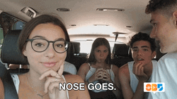 Nose Goes Family In A Car GIF