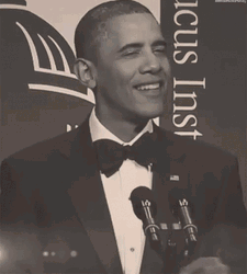 Nose Scrunch Obama  GIF