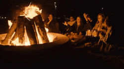 Nostalgic Friends Campfire Night GIF