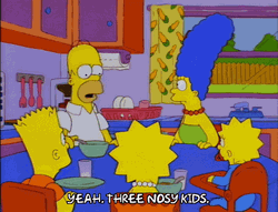 Nosy Kids The Simpsons Family GIF