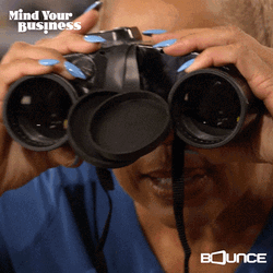 Nosy Woman With Binoculars GIF