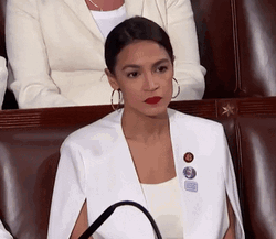 Not Impressed Alexandria Ocasio-Cortez  GIF