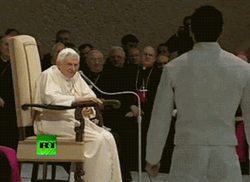 Not Impressed Pope Benidict Looks  GIF