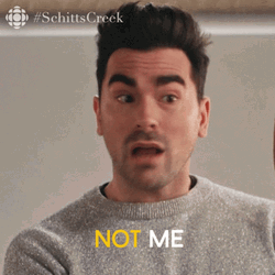 Not Me Schitt's Creek David Rose GIF