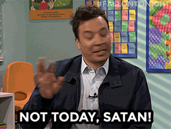 Not Today Satan Jimmy Fallon Reaction GIF