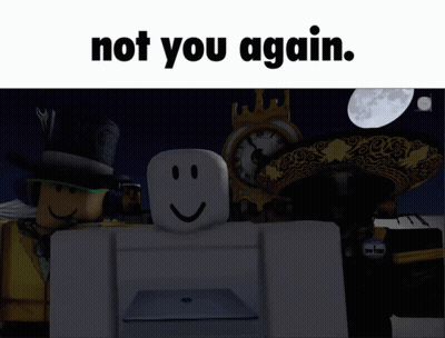 Not You Again Smiley Face Poster GIF