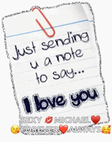 Note Saying I Love You GIF
