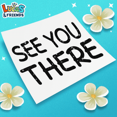 Note Saying See You There With Flowers GIF