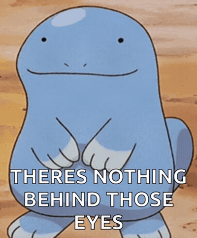 Nothing Behind Those Eyes Cartoon Character GIF
