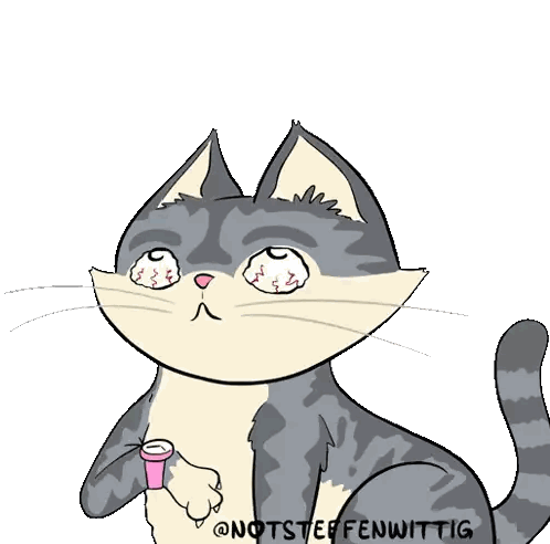Notsteffenwittig Cat Drawing Sticker
