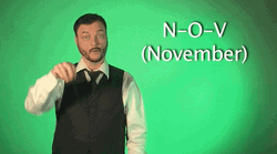 November American Sign Language Robert