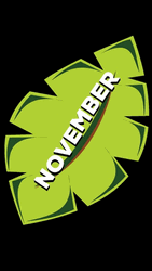 November Animated Text Plant Leaf