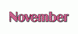 November Animated Text Stripes Loop