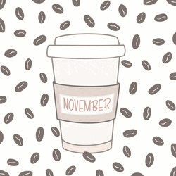 November Coffee Spinning Beans Latte Love Art