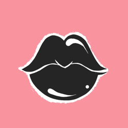 November Kiss Black Lips Love Animated Art GIF