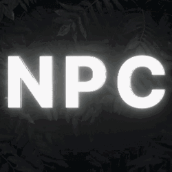 Npc Glitchy Logo Text Design GIF