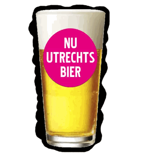 Nu Utrechts Bier Glass Sticker