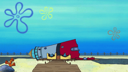 Nuclear Bomb Explosion At Bikini Bottom GIF