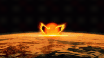 Nuclear Explosion In The Middle Of Earth GIF