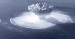 Nuclear Explosion Mushroom Cloud Underwater GIF