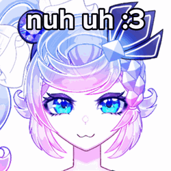 Nuh Uh Pink Hair Cute Girl GIF