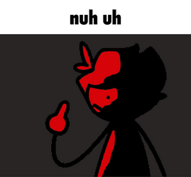 Nuh Uh Red Boy Avatar GIF