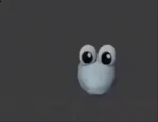 Nuh Uh White Frog Face GIF