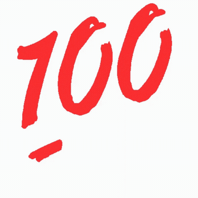 Number 100 In Red GIF