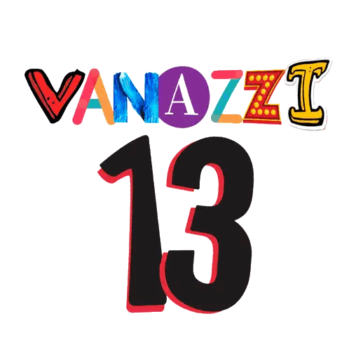 Number 13 In Colorful Font Sticker