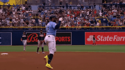 Number 2 Jersey Baseball Player Running On Field GIF
