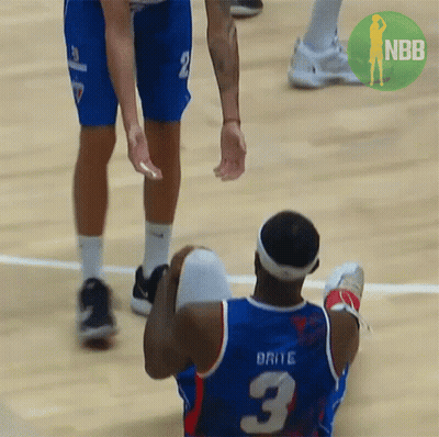 Number 3 Basketball Player Kneeling GIF