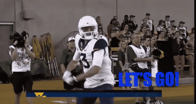 Number 3 Football Player In Front Of Crowd GIF