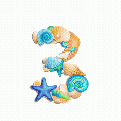 Number 3 Made Of Colorful Flowers GIF