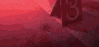 Number 3 On Red Background GIF