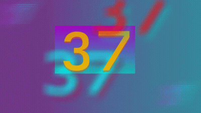 Number 37 In Colorful Box GIF