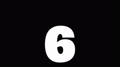 Number 67 White Letters Black Background GIF