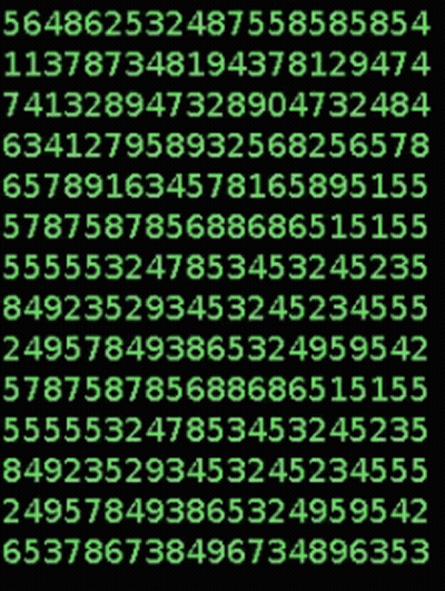 Numbers On Black Background GIF
