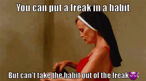 Nun Saying Ashes To Ashes Dust To Dust GIF