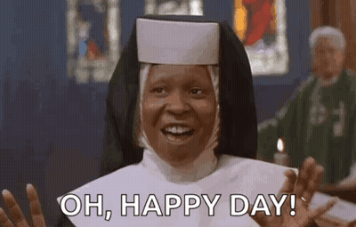 Nun Smiling Oh Happy Day GIF