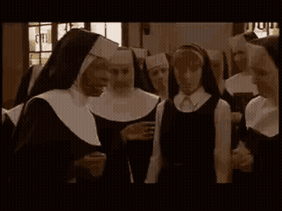 Nuns Standing In Line GIF