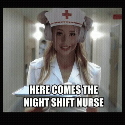 Nurse Blowing Bubble GIF