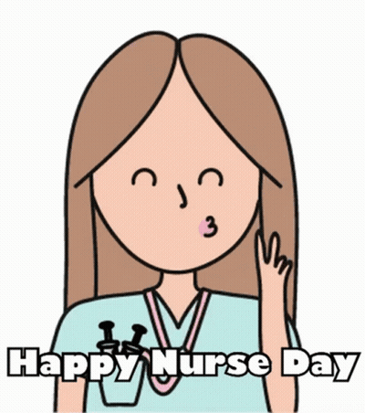 Nurse Blowing Kiss Happy Nurse Day GIF