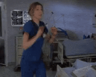Nurse Dancing In Hospital Room GIF