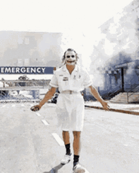 Nurse Joker Creepy Scare GIF