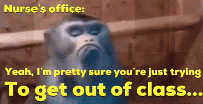 Nurse Office Student Trying To Skip Class GIF