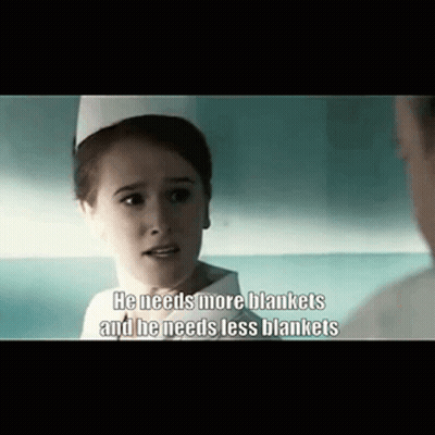 Nurse Telling Doctor Needs More And Less Blankets GIF