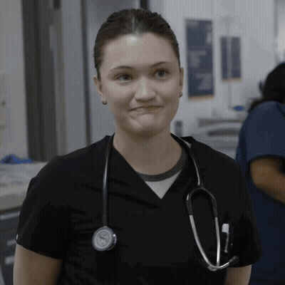 Nurse With Stethoscope Making Face GIF