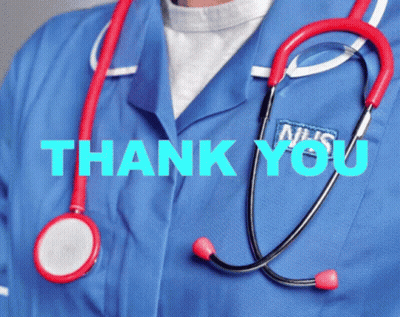 Nurse With Stethoscope Saying Thank You GIF