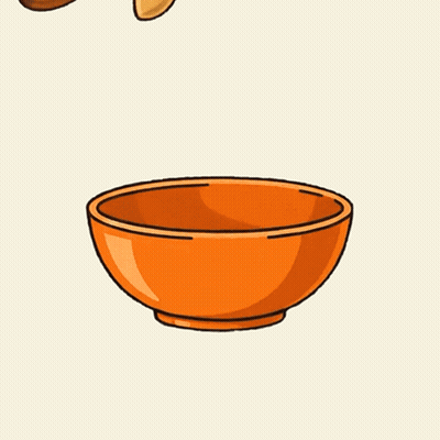 Nuts And Chocolate Falling Into Cereal Bowl GIF